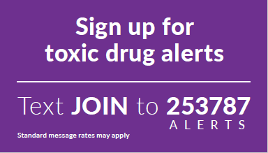 Wallet card: Sign up for toxic drug alerts