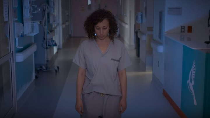 Julia Pileggi in a still from the video I Am Your Nurse