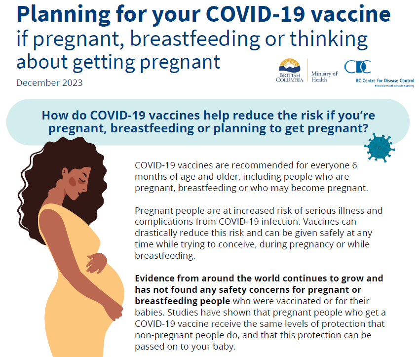 Planning for your COVID-19 vaccine if pregnant, breastfeeding or thinking about getting pregnant